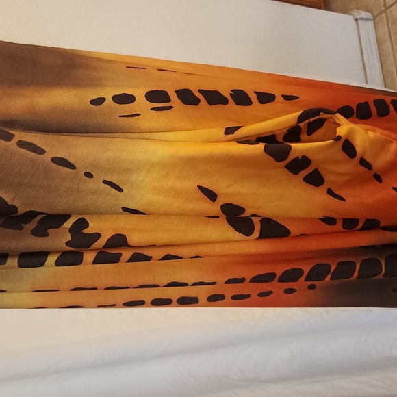 Elegant Ombre Tie Dye Maxi Dress With Pockets, L - Picture 7 of 15